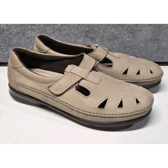 SAS Shoes - SAS Tripad Comfort Roamer Mary Jane Moc Loafer Shoes British Tan Suede Womens 11